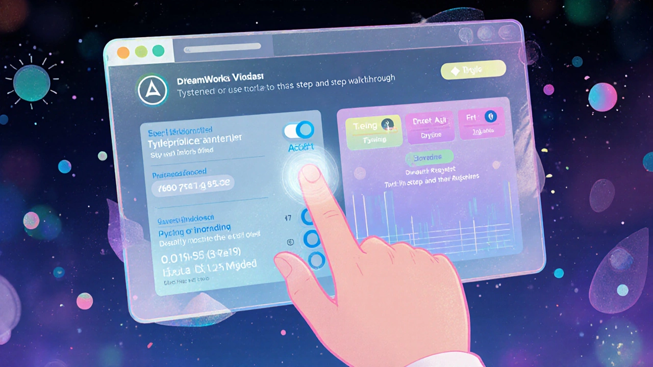 A floating learning dashboard with personalized suggestions and customizable toggles glowing softly.
