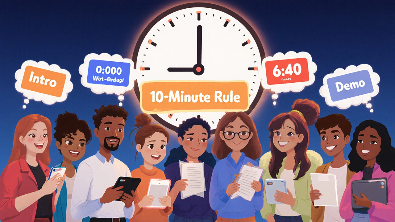 Diverse learners interact with an embedded video, each with personalized engagement thought bubbles.