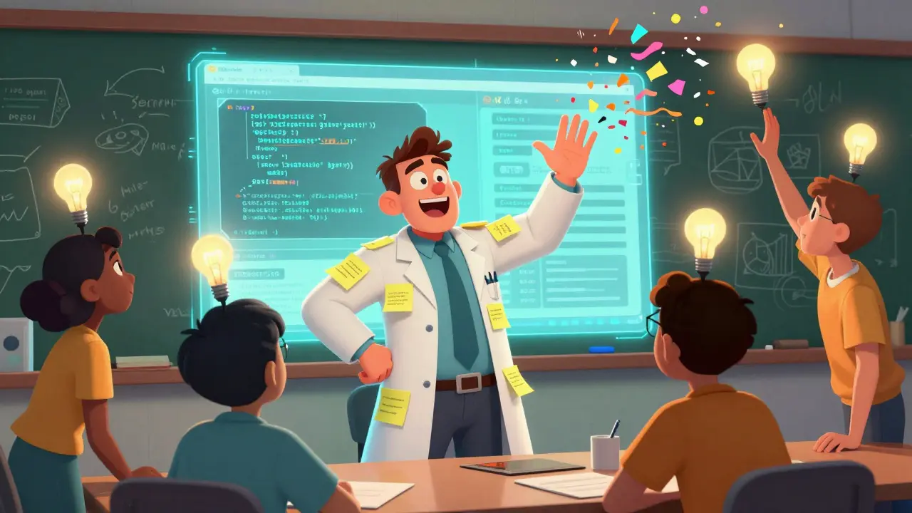 A champion leads a lively live Q&amp;A with learners as code errors turn into confetti.