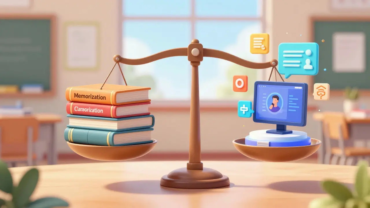 Scale balancing traditional tests against creative project assessments