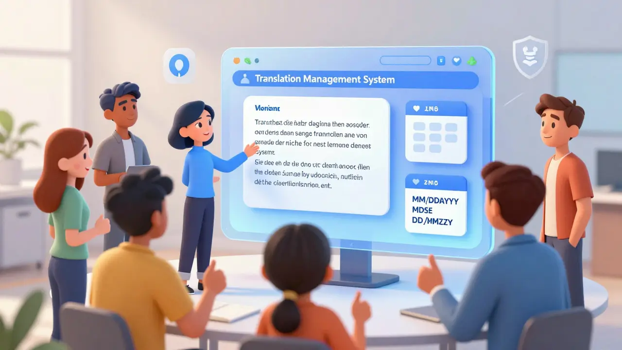 Team manages localization workflow with UI and date adjustments