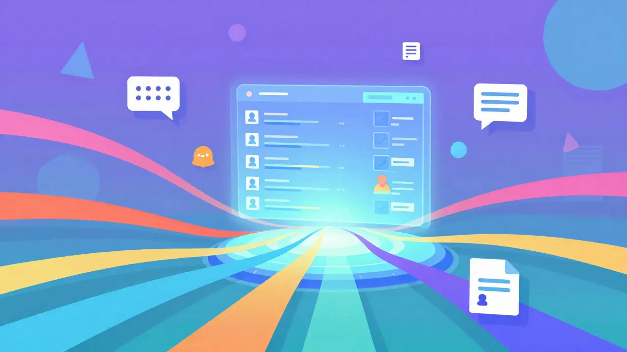 Colorful data streams visualize student engagement metrics