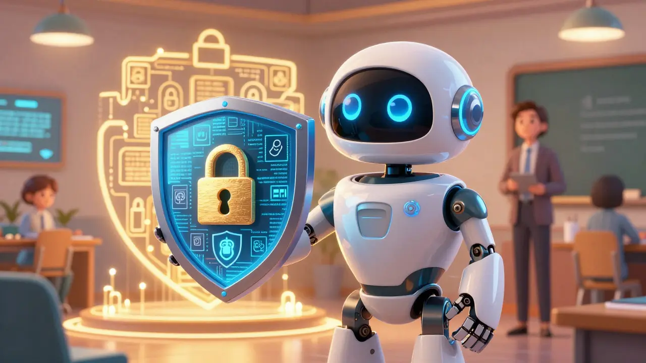 Robot assistant protects student data with digital shield