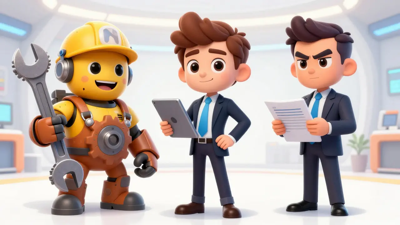 Three animated characters representing Moodle, Canvas, and Cornerstone LMS platforms
