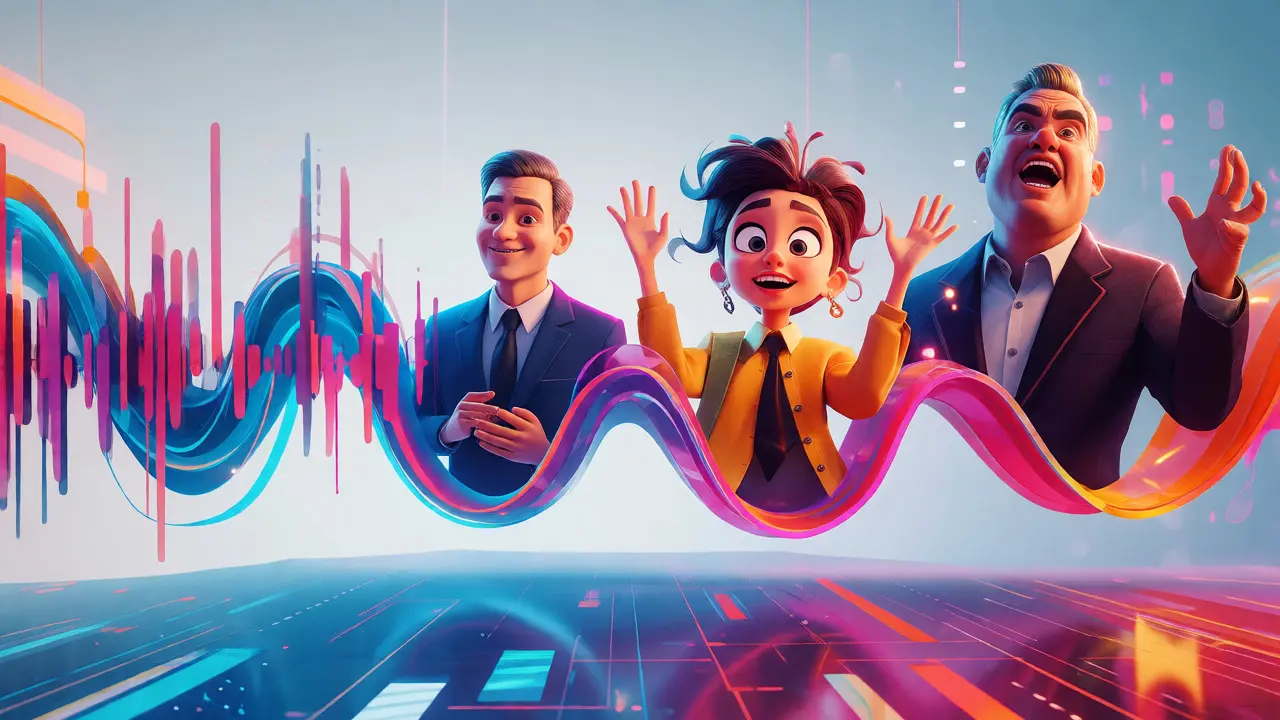 Colorful visualization of different voice-over niches like corporate, animation, and trailer roles separated clearly.