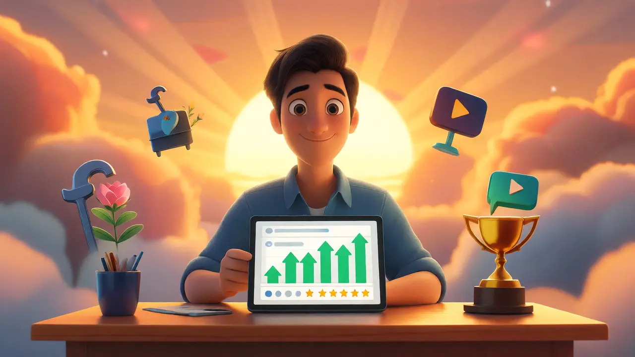 Creator reviewing positive data after iterating