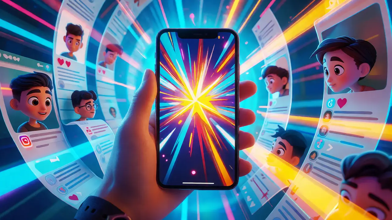 Mobile users stopping their scroll to watch a high-energy course ad