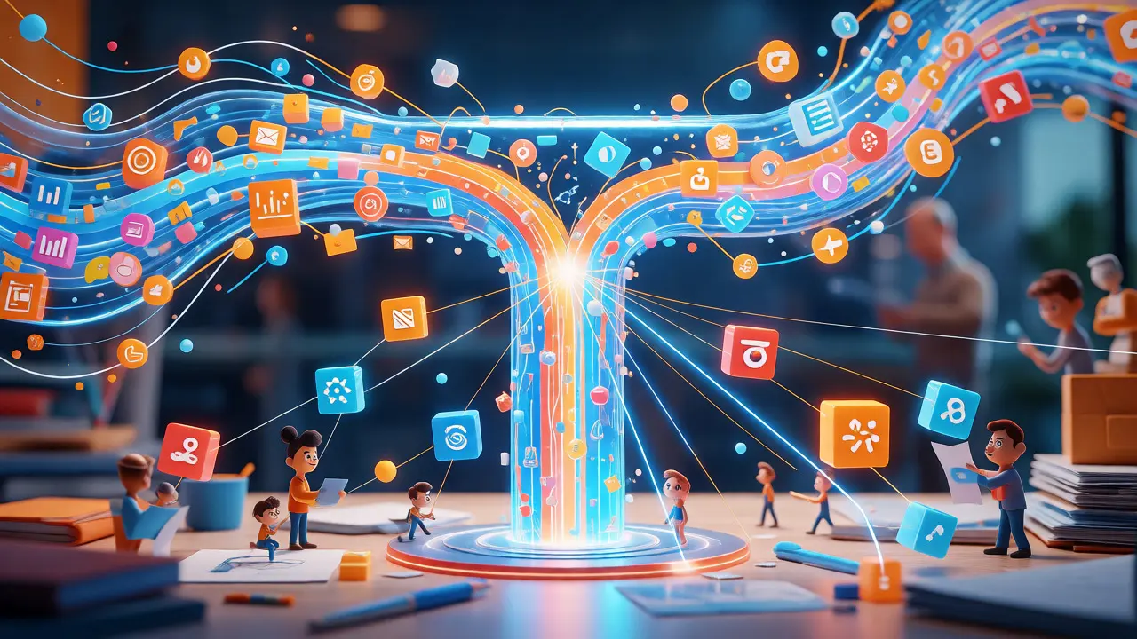 T-shaped marketing model visualizing data flow from broad demand to specific accounts